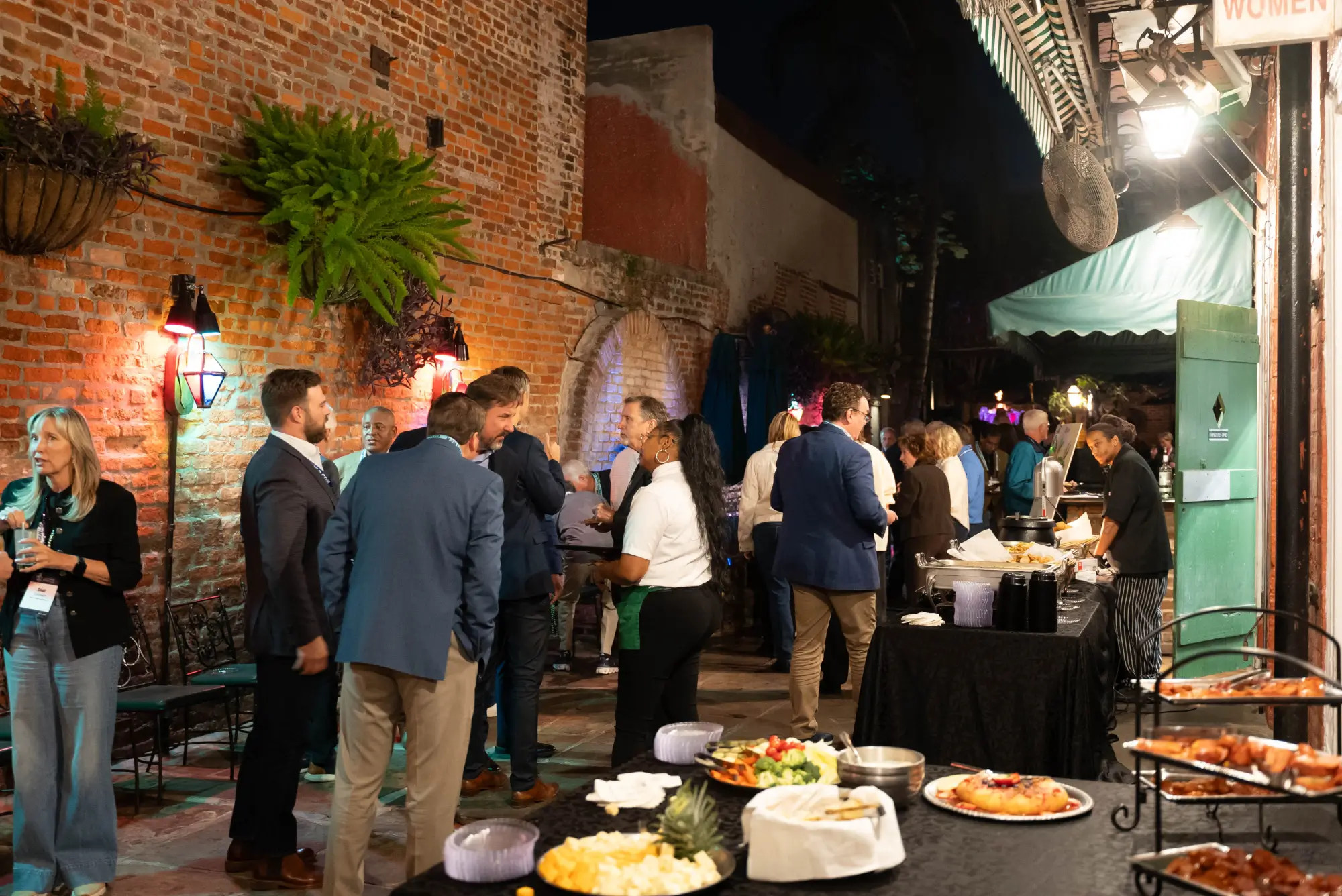 People at a Catered Conference Event